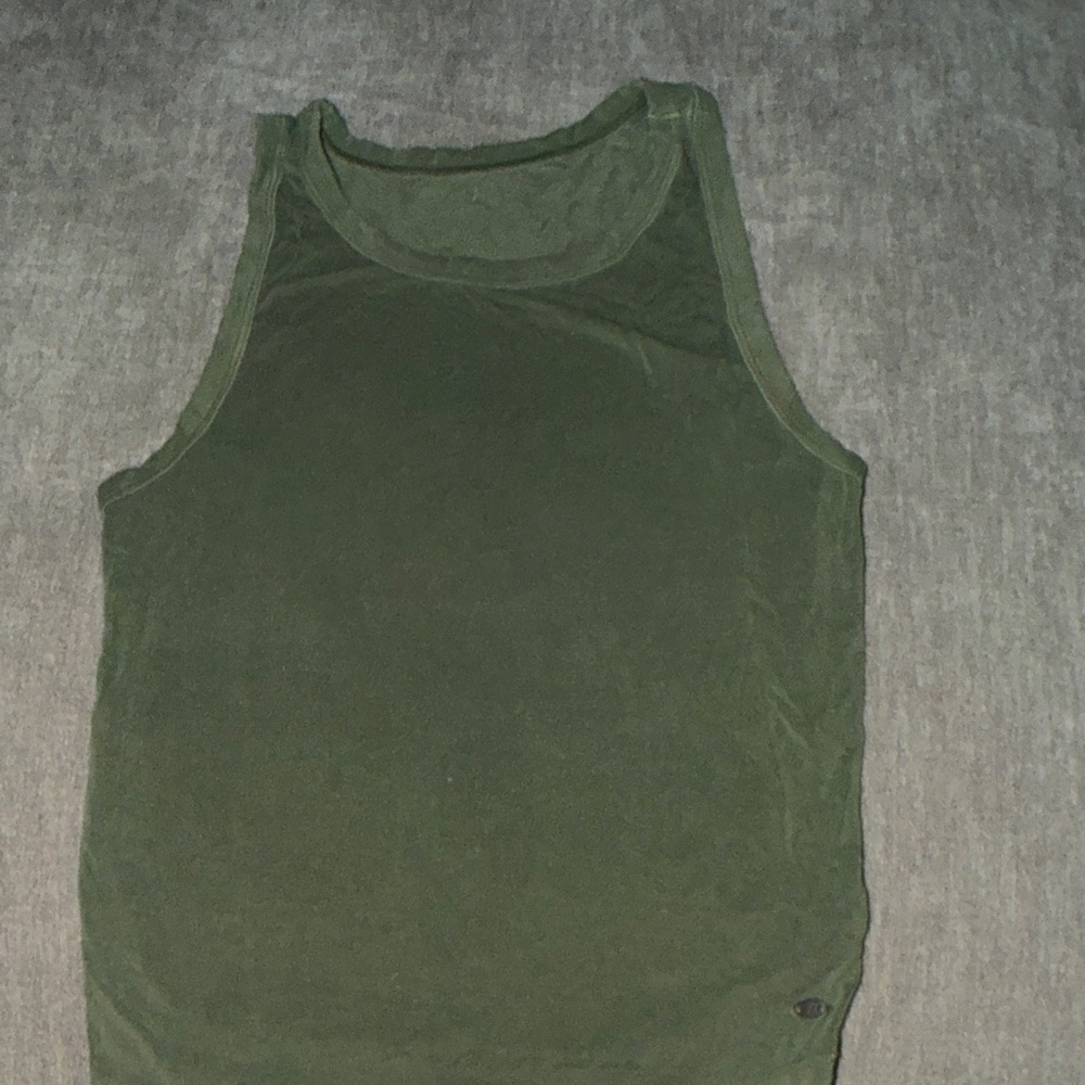 American Eagle Green Sleeveless Tank Top